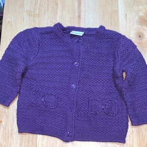 Cozy Knit Kids Sweater in Deep Purple